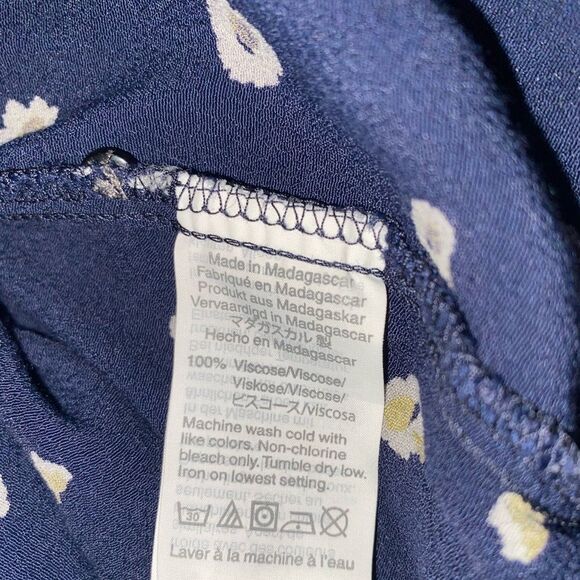 Madewell Rhyme Top in Daisy Dots Size Small Navy Blue - Picture 5 of 5